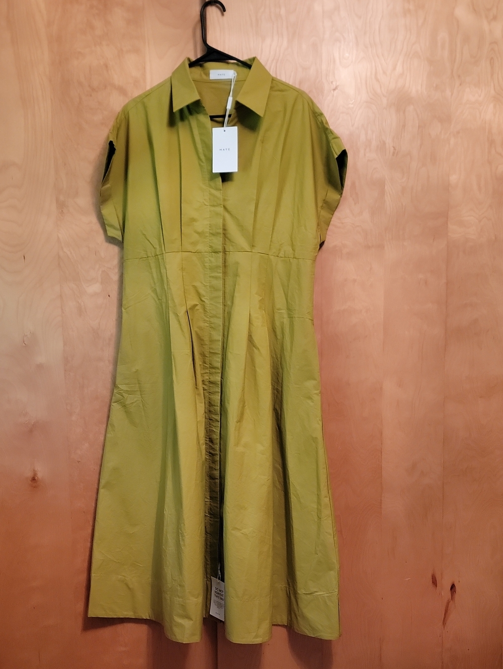 MAYE Milly Chartruese Shirt Dress